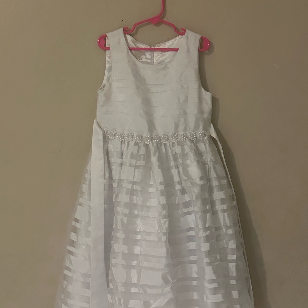 American Princess White Formal Kids Dress